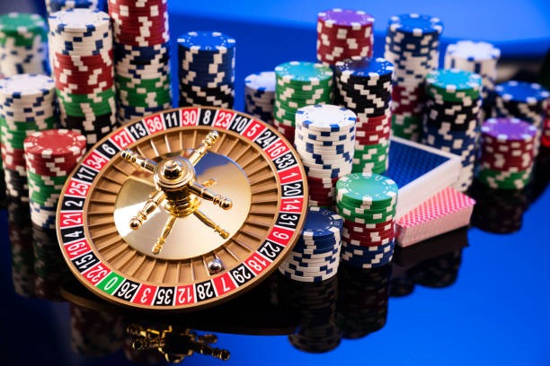 Roulette wheel spinning in studio